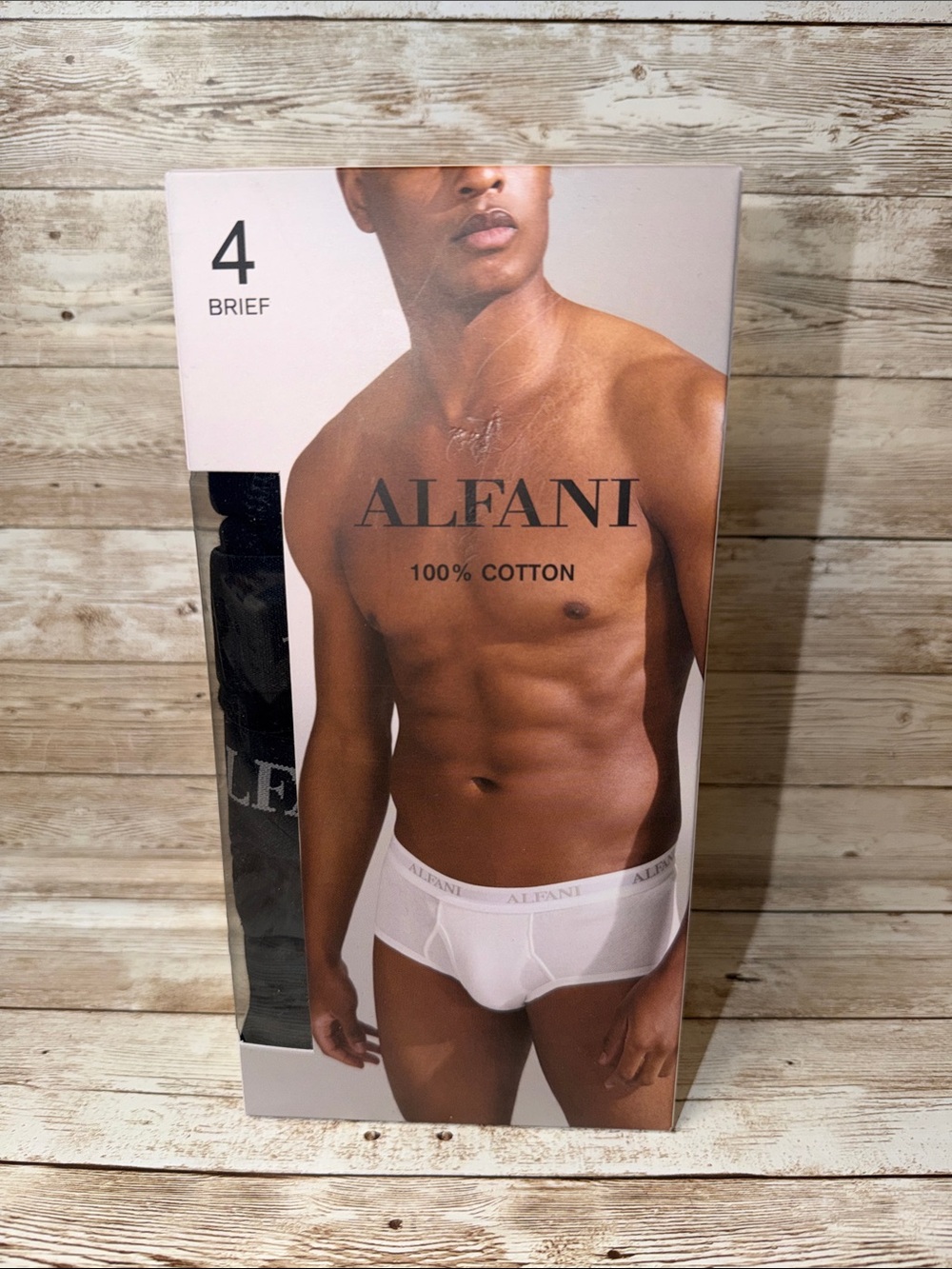 Alfani Men's Black Briefs 4-Pack with Branded Waistband NEW XXL